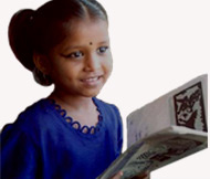 Child reading a book